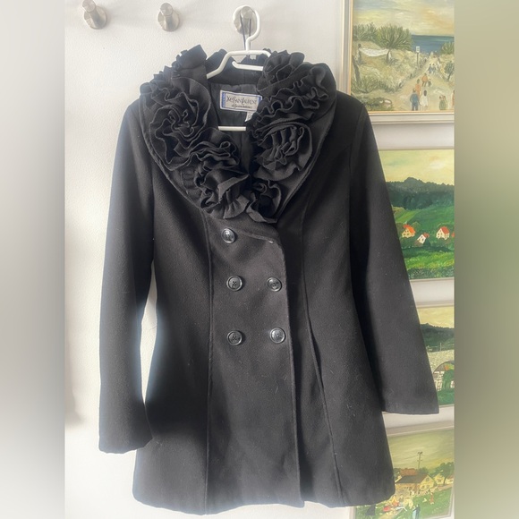 Yves Saint Laurent Jackets & Blazers - Yves Saint Laurent (YSL) Diffusion Hommes Ruffled Collar Wool Coat